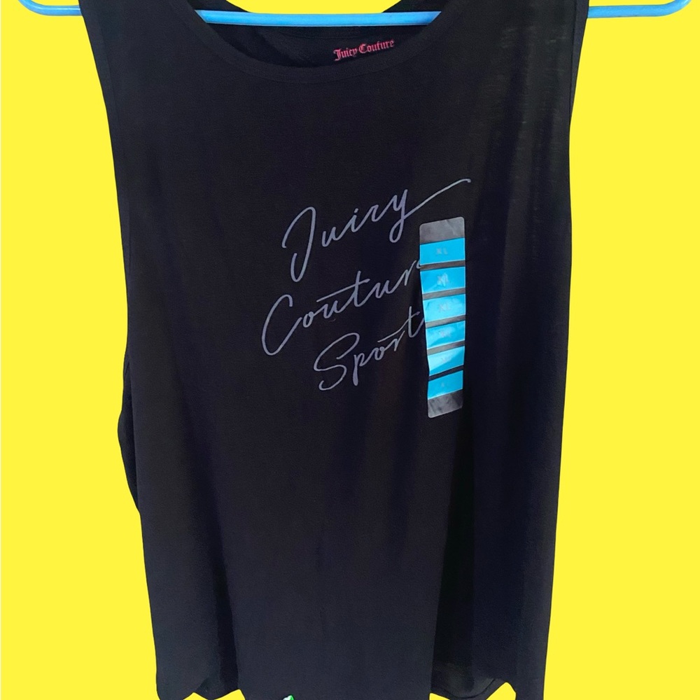 Juicy Couture Sport Black and Blue Muscle Tee
